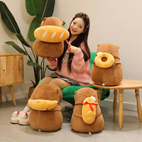 Sac à dos en forme de Capybara en peluche, jouet anti-stress, design donut de dessin animé, peluche super douce, plusieurs tailles, cadeau
