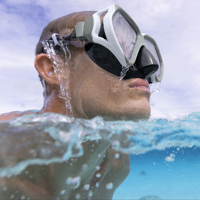 Pour Bestway 22075 Dominator Pro masque de plongée demi-visage Double lentille pour équipement de sports nautiques en vente