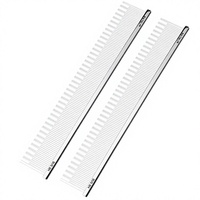 Peigne de toilettage pour animaux en acier inoxydable 304, crochet droit pour démêlage en profondeur et texture volumineuse