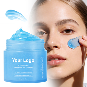 Crema <span class=keywords><strong>Viso</strong></span> Leggera a Marchio Privato <span class=keywords><strong>per</strong></span> <span class=keywords><strong>Pelle</strong></span> <span class=keywords><strong>Secca</strong></span>, Idratante Gel Acquoso con Acido Ialuronico - Product Image 6