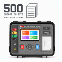 Testeur de résistance de terre multifonction à double pince sélective 2-3-4 pôles, écran LCD couleur, batterie Li-ion, USB, CAT III 300V