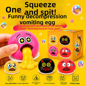 Juguete Antiestrés de Slime con Forma de Huevo de Gallina para Vomitar, Juguete Blandito Divertido para Aliviar el Estrés, Venta al por Mayor - Product Image 1