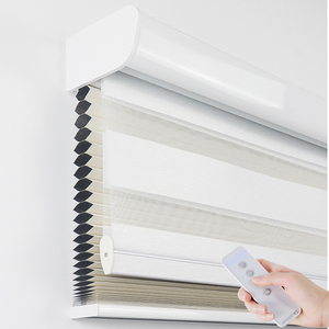 Custom Day Night Living Room Electric Window <strong>Shades</strong> Remote Control Motorised 2 in 1 Blackout Double Roller <strong>Shades</strong> <strong>for</strong> <strong>Bedroom</strong> - Product Image 1