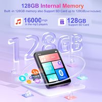 Cadeaux d'affaires de luxe, lecteur de musique MP3 MP4, métal, écran tactile complet de 2,5 pouces, haut-parleur intégré, radio FM pour la lecture d'e-books 5.0