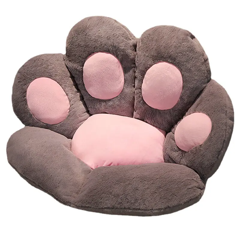 2023 venta al por mayor directo de fábrica de alta calidad lindo divertido gato pata cojín suave almohada juguetes de peluche Animal relleno Kawaii juguete