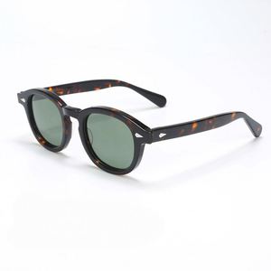 Gafas de Sol Redondas de Acetato Polarizadas con Logotipo Personalizado, Estilo Vintage, para Hombre y Mujer, con Remaches, Protección UV400 - Product Image 5