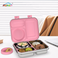Aohea 304 acier inoxydable bento boîte à lunch pour enfants isotherme thermo-alimentaire boîte à lunch étanche enfants école bento conteneur