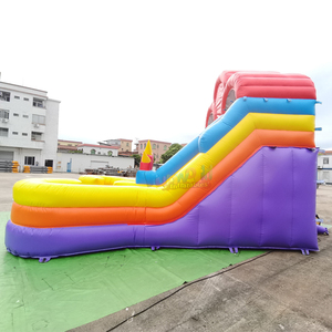 Dual lane toboggan aquatique gonflable outdoor backyard commercial wet bounce <b>house</b> <b>inflatable</b> water slide for kids - Product Image 2