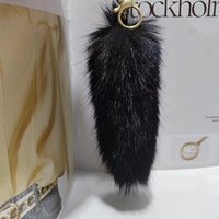 Porte-clés en fausse fourrure de renard en gros, design tendance et adorable, porte-clés en fourrure de renard moelleux et pas cher, breloque décorative pour clés de voiture et sacs à main