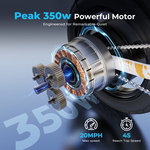 Vavrun 14 \ "mini gấp miễn phí vận chuyển e-xe đạp với 350W phía sau trung tâm động cơ 45km phạm vi cho công viên đô thị đi làm người lớn thanh thiếu niên sử dụng hàng ngày - Product Image 2