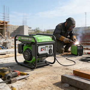 גנרטור בנזין נייד VETEX סיטונאי 2.8 קילוואט/3.0 קילוואט 4 כוחות סוס, מיכל דלק 8 ליטר, 230 וולט 50/60 הרץ, מנוע 4 פעימות, התנעה אוטומטית - Product Image 1