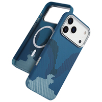   Étui de téléphone portable magnétique à chargement sans fil en PC mat à motif fibre de carbone pour iPhone 17, compatible iPhone 17, 16, 15, 14 Pro Max