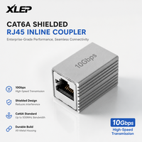 Coupleur en ligne blindé CAT6A RJ45 Femelle-Femelle, connecteur Ethernet Keystone, contacts en cuivre plaqué or, boîtier métallique