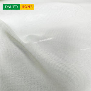 Rideaux en voile 100% polyester de style américain moderne, blancs, avec <span class=keywords><strong>tringle</strong></span> isolante en corde tissée, solides, pour salon, cantonnières, ignifuges - Product Image 1