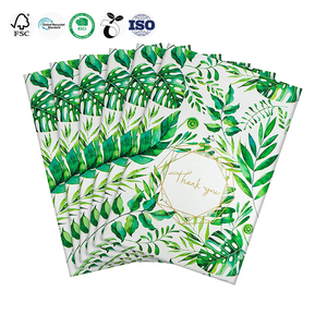 Kunden spezifisch bedruckte kompost ierbare <span class=keywords><strong>Post</strong></span>-Poly-Mailer-Taschen Wasserdichte Polymailer-Versandt aschen Grünes Blatt - Product Image 3