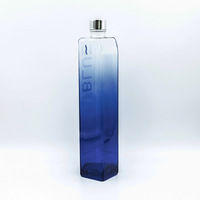 Bouteilles de vin, whisky et gin de luxe personnalisées avec logo, rechargeables, 750 ml, couleur bleue, vente en gros