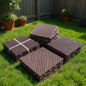 Baldosas entrelazadas para terraza de 12x12 pulgadas, suelo de plástico para exteriores con acabado mate antideslizante para uso en todo tipo de clima. - Product Image 2