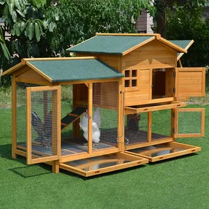 Commercial Large Wooden Removable Tray Chicken Coop Pet Cages Hen House For Sale