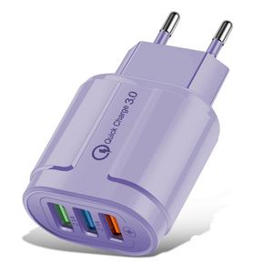 อะแดปเตอร์ชาร์จ 3USB สีมาการอง รุ่นใหม่ ขายส่งจากโรงงาน ชาร์จเร็ว 5V2A สำหรับ iPhone และ Android - Product Image 4