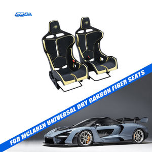 Asiento de Carreras Personalizado de Fibra de Carbono Seca Color Amarillo Claro para McLaren 720S 540C 650S Senna con Tela Alcántara - Product Image 1