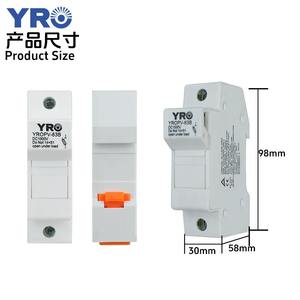 Fusible Yro Dc Yropv 63b de 1 polo para montaje en riel DIN de 98 mm para sistema fotovoltaico - Product Image 1