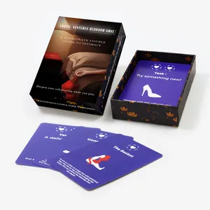 Fábrica de fabricación de pareja divertida pregunta Ventures juego de cartas impresión personalizada parejas juegos de cartas dormitorio adulto posición tarjeta de juego