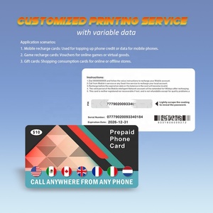 Printing Paper Gift <b>Card</b> Top-Up Customization Rechargeable <b>Gold</b> Design Scratch-Off Coating Password - Product Image 3