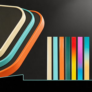 Housse de raquette de pickleball tendance de couleur unie, design dégradé beige, turquoise, orange, vert, rouge, rose, bleu - Product Image 1