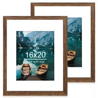 Bingkai Poster Kayu Hitam Rustic 24x36 Set Finishing Matte Pemasangan Dinding Persegi Panjang Cetak UV