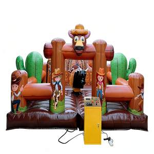 EASUFUN Máquina Inflable Personalizada de Toro de Rodeo, <span class=keywords><strong>Castillo</strong></span> Hinchable de Toros Españoles para Parque de Atracciones - Product Image 1