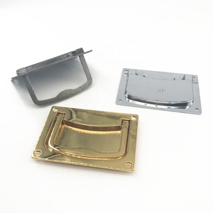 Griff und Knopf Klassischer Quadratischer Boxgriff <span class=keywords><strong>Gold</strong></span> Chrom Antik Verdeckter Einbau-Ringgriff - Product Image 5