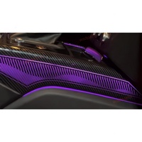 Lampe d'ambiance LED pour Audi A6 C7 2012-2018, amélioration de l'éclairage intérieur de la voiture, bande de garniture en fibre de carbone
