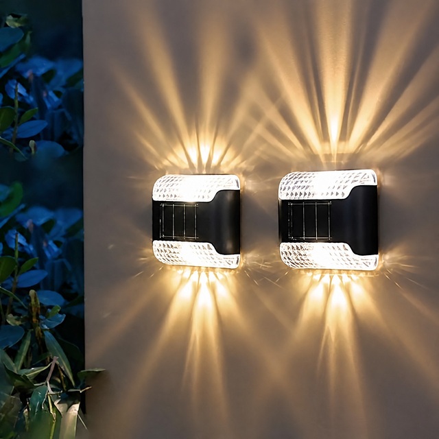 Hot Sale IP65 Waterproof Solar LED Wall Lamp Outdoor Bright Landscape Light for Garden Fence Yard Corridor Patio Decoration