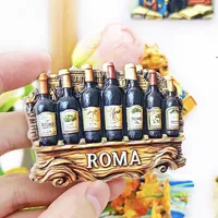 Europe, Italie, Venise, Florence, Rome, Capri, aimants de réfrigérateur en résine 3D, souvenirs touristiques, autocollants, artisanat, décoration