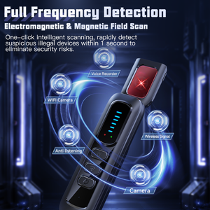 TraceLink T19 Alarme personnelle portable anti-espionnage, détecteur de signaux GSM, <span class=keywords><strong>Wifi</strong></span>, audio, GPS et RF pour caméras espionnes cachées dans les hôtels - Product Image 3