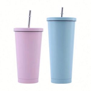 Nouveau design 2024 Gobelets à bec en acier inoxydable de 30 oz avec poignée et pailles à sublimation, vente en gros en vrac - Product Image 1