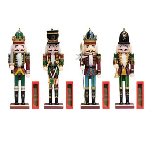 Statuina Schiaccianoci in Legno da 30CM Marionetta Soldato Schiaccianoci Dipinta a Mano Ornamento Natalizio Decorazione per la Casa Capodanno - Product Image 6