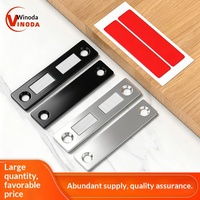 Loquet magnétique invisible sans perçage, aimant pour porte coulissante, porte de placard, aimant pour tiroir, loquet adhésif, aimant puissant