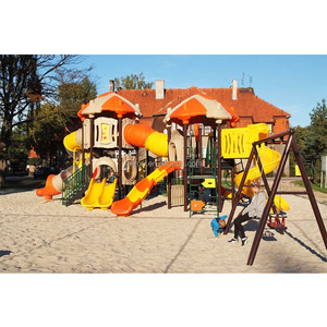 Équipement de terrain de jeu extérieur pour enfants <span class=keywords><strong>tyrolienne</strong></span> en plastique grand toboggan escalade et balançoire pour <span class=keywords><strong>jardin</strong></span> école aéroport-parc d'attractions amusant en vente - Product Image 4