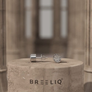 Pendientes de Diamantes Redondos VVS2 Color G, Cultivados en Laboratorio, Oro Sólido de 14k, Engaste de Puntas, Joyería Fina Clásica y Minimalista para Mujer - Product Image 6