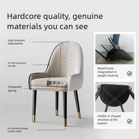 Chaises empilables modernes et simples, chaises de salle à manger italiennes de luxe pour hôtel et restaurant, dossier rembourré, pour une utilisation en cuisine