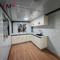 Maisons préfabriquées JJM de 20 pieds, 30 pieds, 40 pieds, conteneurs portables extensibles, panneaux sandwich en acier, 2 chambres, hôtel moderne, bureau, résidentiel