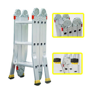 Escalera Plegable para Exteriores, Escalera de Aluminio de 8 Metros con Bisagras Plegables - Product Image 6