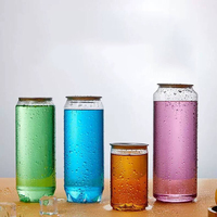Bouteille de boisson 210ML 250ML 330ML 500ML en plastique PET transparent, canettes en plastique personnalisées pour boissons avec bouchons en aluminium