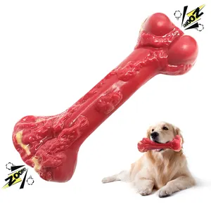 Tasarım agresif chewer güvenli pürüzsüz diş bakımı interaktif yapay pastırma koku yıkılmaz kemik köpek çiğnemek oyuncak