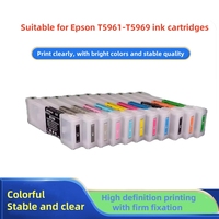 9/11 Warna 700ML/PC T5961-T5969 T596A T596B Pigmen Kompatibel untuk Kartrid Chip Sekali Pakai untuk Stylus Pro 7890 9890 7908