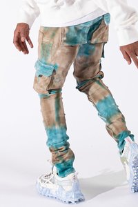 Mens Solid Skinny Pockets Denim Cargo <strong>Combat</strong> Pants Jeans Slim Fit <strong>Trouser</strong> Bottoms Fashion Men's Casual Jeans - Product Image 4