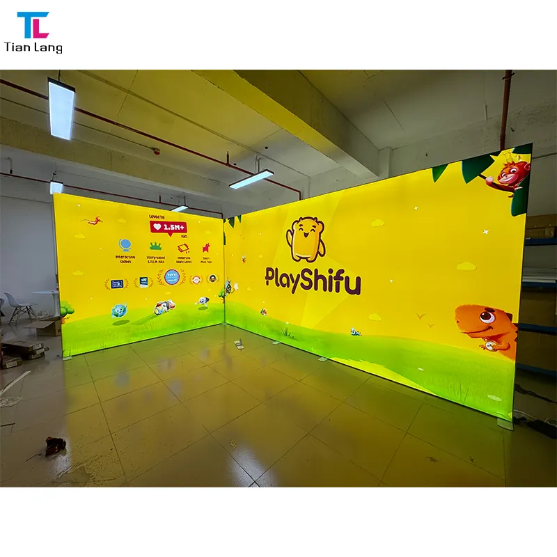 Show Booth Shell Fashion Light Green Expo 2024 Stand Design High Quality 15x9m Jewelry Displays For Trade Shows