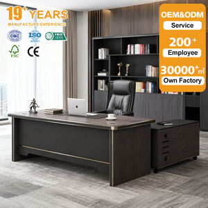 Lujo Moderno de gama alta en forma de L Hogar Ejecutivo CEO Muebles <span class=keywords><strong>Escritorio</strong></span> Madera Ajustable CEO <span class=keywords><strong>Escritorio</strong></span> - Product Image 1