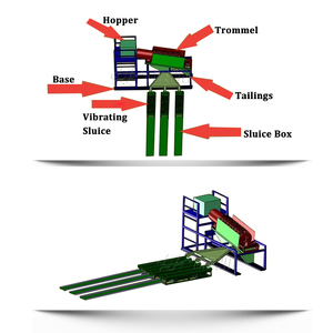 Machine à mettre sur le sol, port usb, pour enlever le sable alluvial, doré, usine de traitement de lavage, pour or et <span class=keywords><strong>diamant</strong></span> - Product Image 5